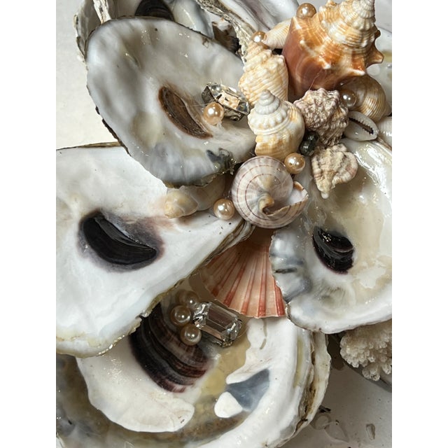 2020s Oyster Shell and Salt Water Shell Centerpiece Table Decor For Sale - Image 5 of 13