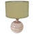 French Beige Ceramic Table Lamp with Geometric Relief Design in the style of Jean Besnard, 1970s For Sale - Image 14 of 14
