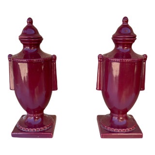 Vintage Trenton Pottery Urns or Vases - Pair For Sale