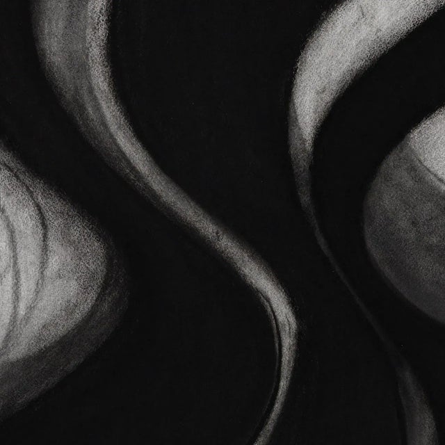 Abstract Contemporary Abstract Charcoal on Paper Drawing “Dovetail Small 4" by Margaret Neill For Sale - Image 3 of 3