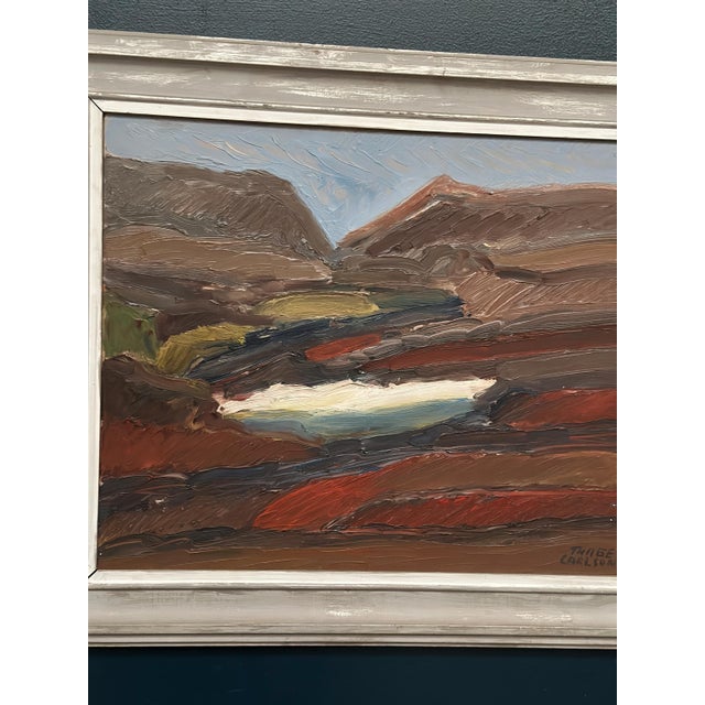 Thage Carlson, Rustic Landscape, 1960s, Oil on Panel For Sale - Image 4 of 18