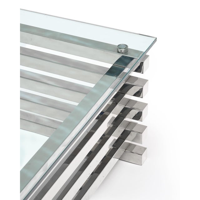 Chrome Chrome Period Mid-Century Coffee Table For Sale - Image 8 of 9