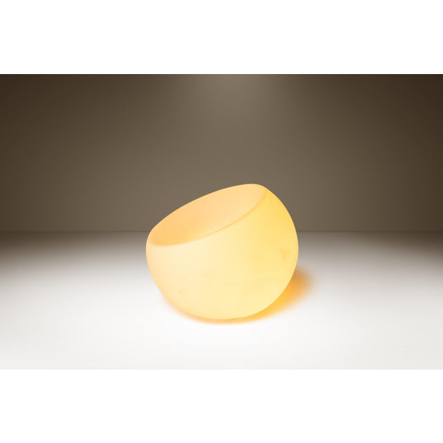 Set of Two (2) Mid-Century Post Modern Futurist Outdoor Plastic Molded Spherical Lighted Accent Egg Chairs by Souluxe, Usa, C. 2000s For Sale - Image 15 of 18