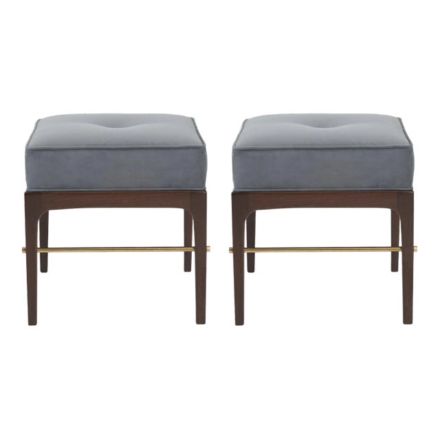 Linear Stools in Walnut Series 18 by Stamford Modern - a Pair For Sale