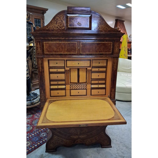 Tulip Secretary Desk with Drop-Front, 1950s For Sale - Image 9 of 18