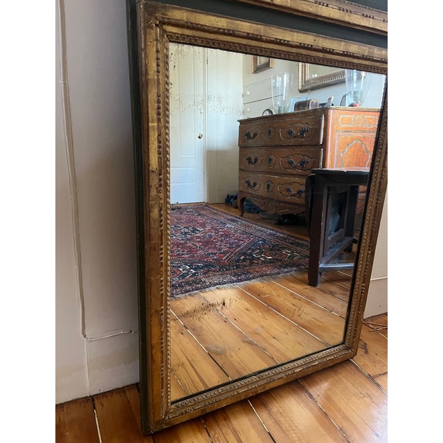 French Original Green Painted and Gilded Tremeau Mirror 19th Century For Sale - Image 9 of 9