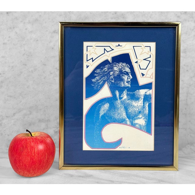 An Original Screen Printed Lithograph by Barrie Tinkler c.1980's Depicts Alexander the Great in an Unusual Fashion...