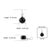5.71 Ct Single Stone Black Star & Zircon Classic Drop Pendant For Sale - Image 10 of 12