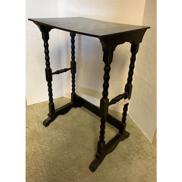 Late 19th Century Antique Game Table Chess Checkers With Mother of Pearl Shell Inlay For Sale - Image 5 of 8