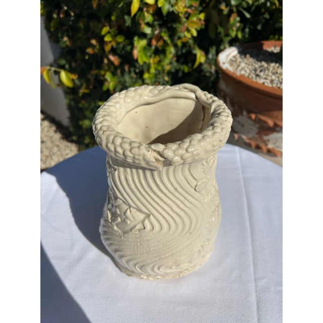 Contemporary Vintage Ivory Studio Pottery Vase For Sale - Image 3 of 17
