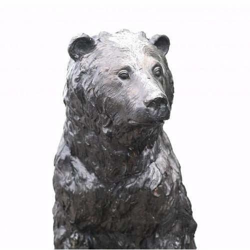 Large American Bronze Bear Garden Statue For Sale - Image 6 of 11