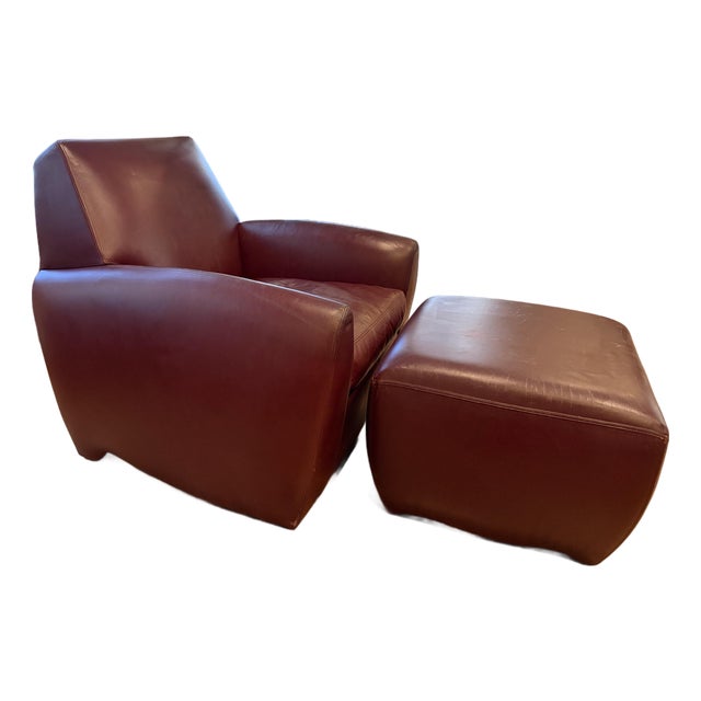 1990s Iconic Dakota Jackson Ke-Zu Chair With Ottoman For Sale