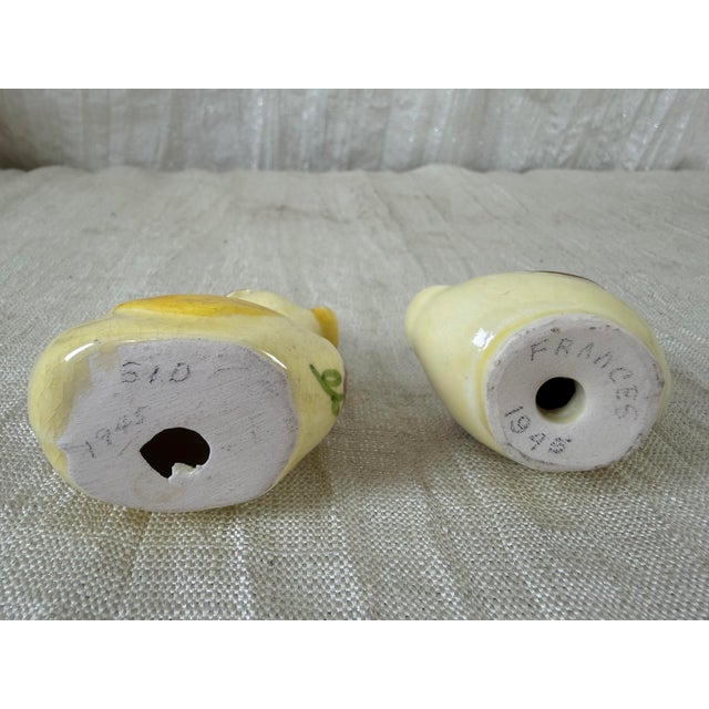 Schramberg Majolica Vintage European Duck Collection, German Schramberg Plate & English Shakers For Sale - Image 4 of 11