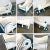 Vintage Sleigh-Style Child, Doll or Dog Bed White With Blue Trim & Nail Head Design For Sale - Image 11 of 13