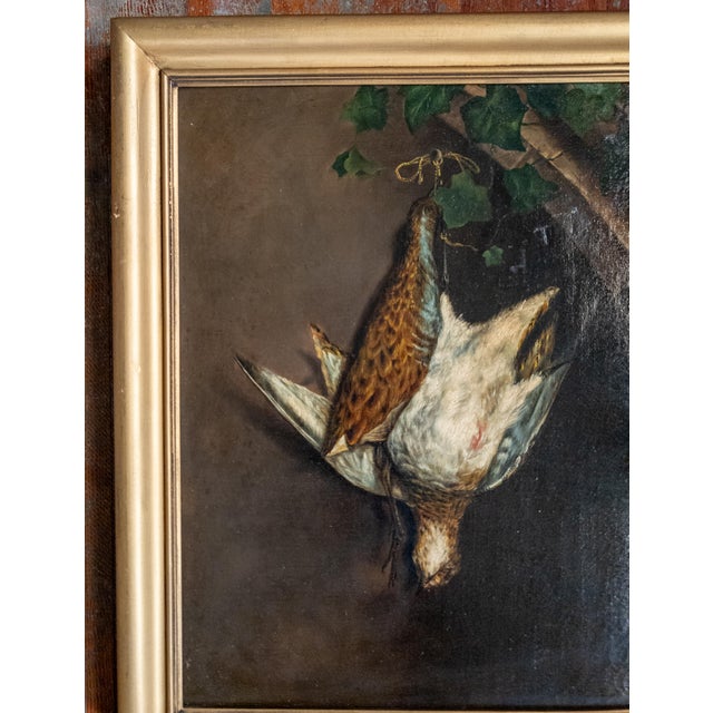 Rustic European 19th Century Continental European Painting of Game Birds For Sale - Image 3 of 16