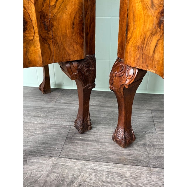 Vintage Walnut Bedside Tables with Marble Top, 1930s, Set of 2 For Sale - Image 14 of 18