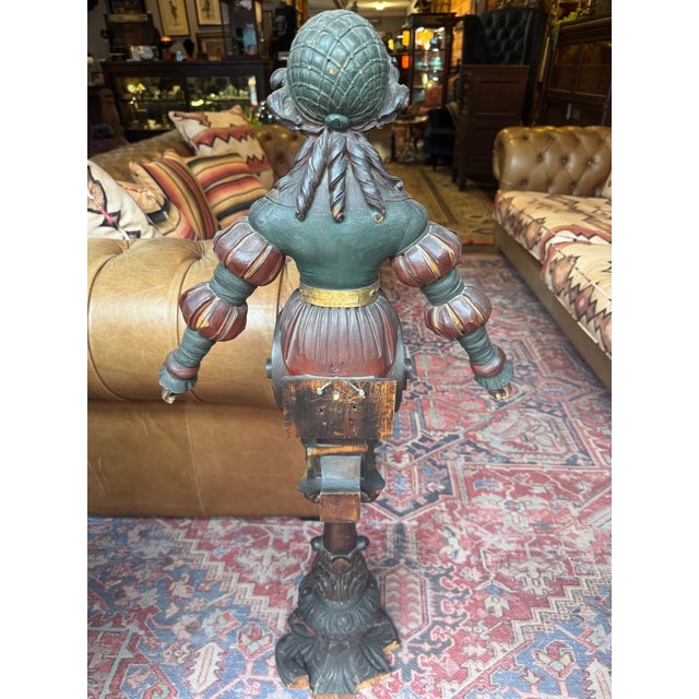 Antique Continental Wooden Medieval Noblewoman Figurehead- Architectural Salvage For Sale - Image 14 of 16