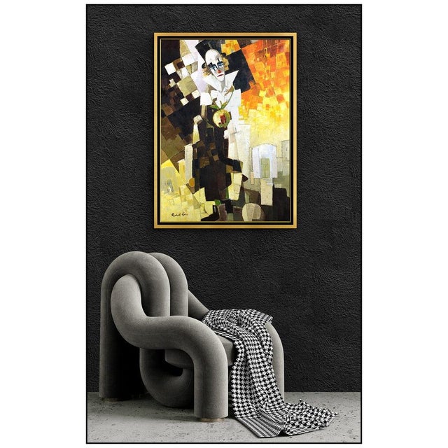 Message us to inquire about custom framing options! (Included for free with every purchase) The artwork here, "Sad Clown",...