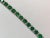 18 carat Natural Emerald & Diamond Cocktail Tennis Bracelet 14 Karat White Gold For Sale - Image 16 of 18