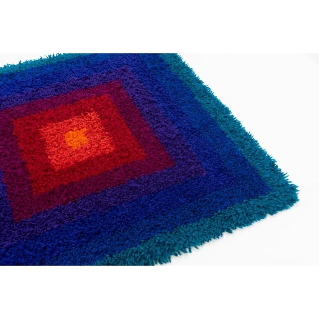 Square Rug Mira-Carré by Verner Panton, 1970s For Sale - Image 6 of 12