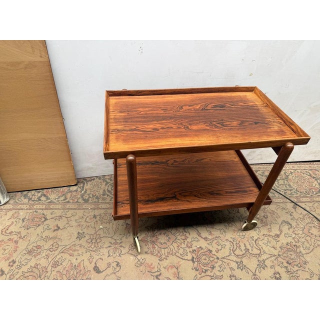 Vintage Danish Extendable Bar Cart by Poul Hundevad, 1960s For Sale - Image 14 of 16