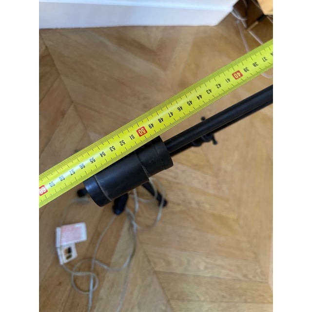 Restoration Industrial Black Metal Articulated Floor Lamp For Sale - Image 6 of 10