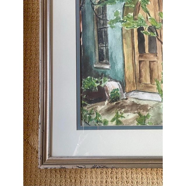 Original "Arched Entrance" Watercolor Painting by Roy Harned, 1970s For Sale In Buffalo - Image 6 of 12