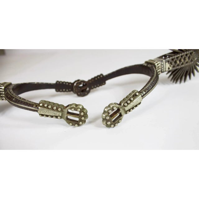 Metal Antique 1900s Espuela Grande Spurs - a Pair For Sale - Image 7 of 9