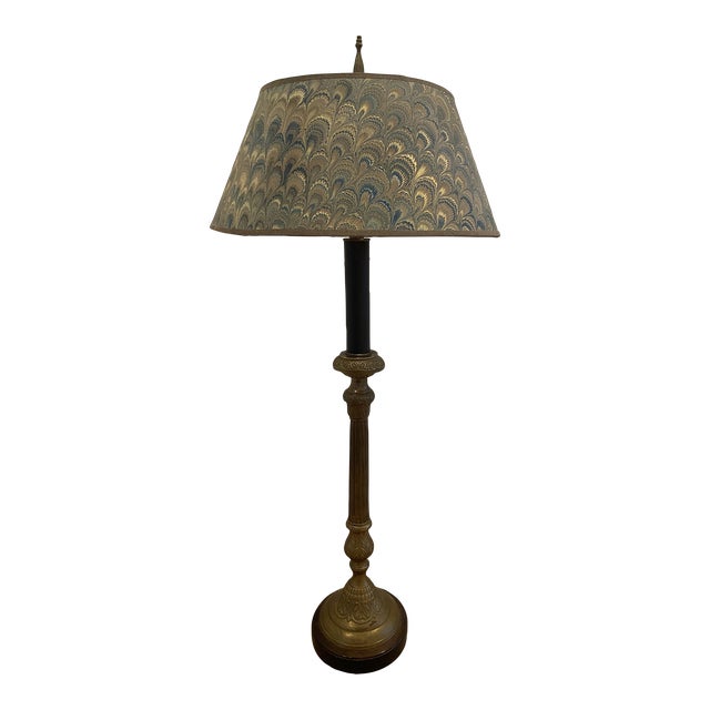 1990s John-RIchard Brass Candelstick Lamp For Sale