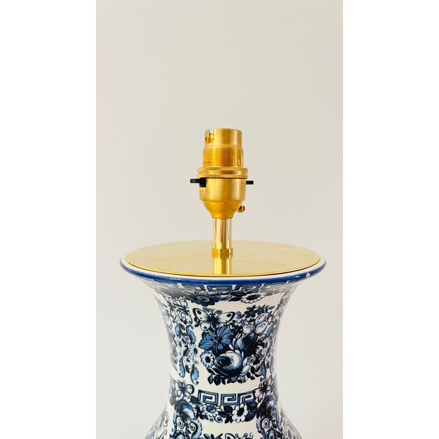 Antique Delfia Table Lamp For Sale - Image 3 of 6