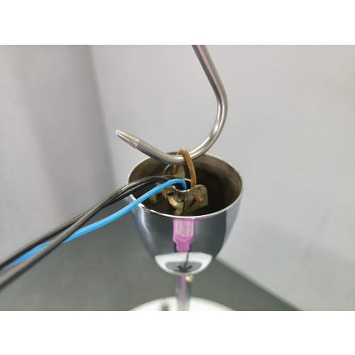 Silver Bauhaus UFO Pendant Light in Chrome and Glass from Drupol, 1940s For Sale - Image 8 of 13