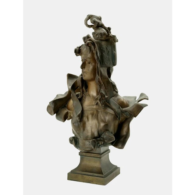 Anton Nelson (i.e. Antoine Joseph van den Kerckhoven) (1849 Brussels - after 1910 ibid.), Bust of a young woman, c. 1890....