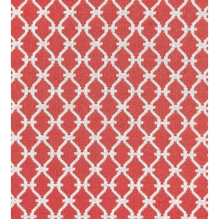 The House of Scalamandré Trellis Weave Fabric, Poppy For Sale