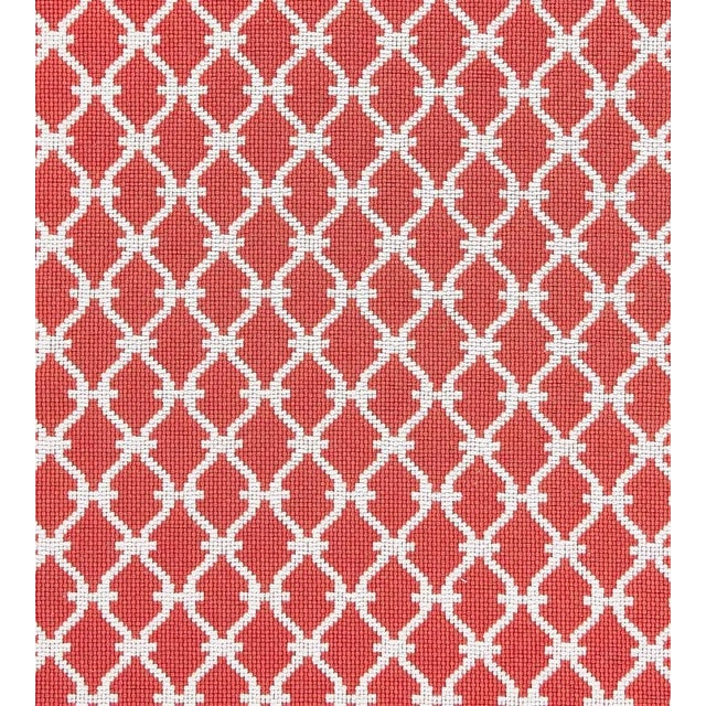 The House of Scalamandré Trellis Weave Fabric, Poppy For Sale