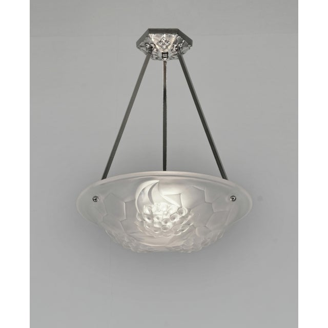 David Gueron Degue French Art Deco Pendant Light by Degue 1930 France - 4 Available For Sale - Image 4 of 12