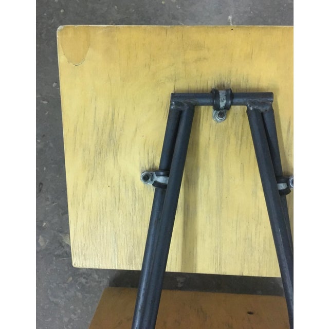 1990s Chipotle Chair by Bruce Gueswel Earlier Production Wood and Wrought Iron Industrial For Sale - Image 9 of 13