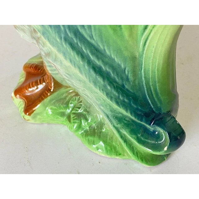 Ceramic Majolica Duck Mallard Picther from Keller et Guerin Saint Clement, France, 1890s For Sale - Image 7 of 10