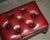 Antique Deep Buttoned Oxblood Leather and Hardwood Ottoman For Sale - Image 6 of 11