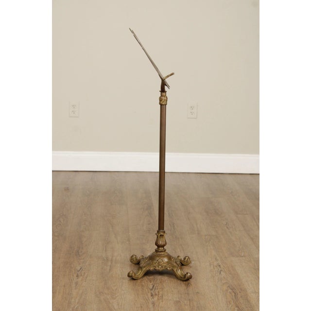 Vintage Brass Lyre Music Stand For Sale - Image 11 of 12