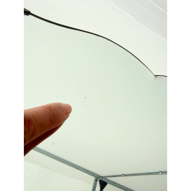 Art Deco Frameless Scalloped Wall Mirror, 1940s For Sale - Image 11 of 14