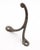Vintage single arm black finished cast iron wall hook with a ball tip. The original mounting screws are not available....
