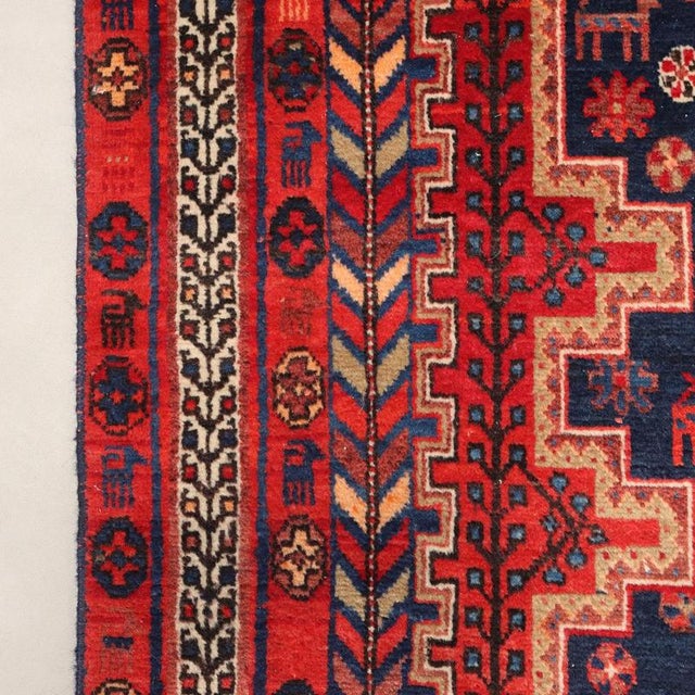 Textile Middle Easter Afshary Rug For Sale - Image 7 of 9