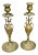 Antique French Bronze Candlesticks - a Pair For Sale