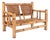Italian Modern Bamboo & Wicker Bench, 1970s For Sale