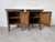 Harold Schwartz for Romweber Demilune Pecan Three-Leg End Tables / Nightstands- A Pair For Sale - Image 10 of 13