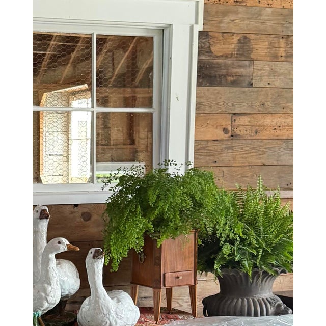 French jardiniere in the Biedermeier style with removable brass liner in tact.