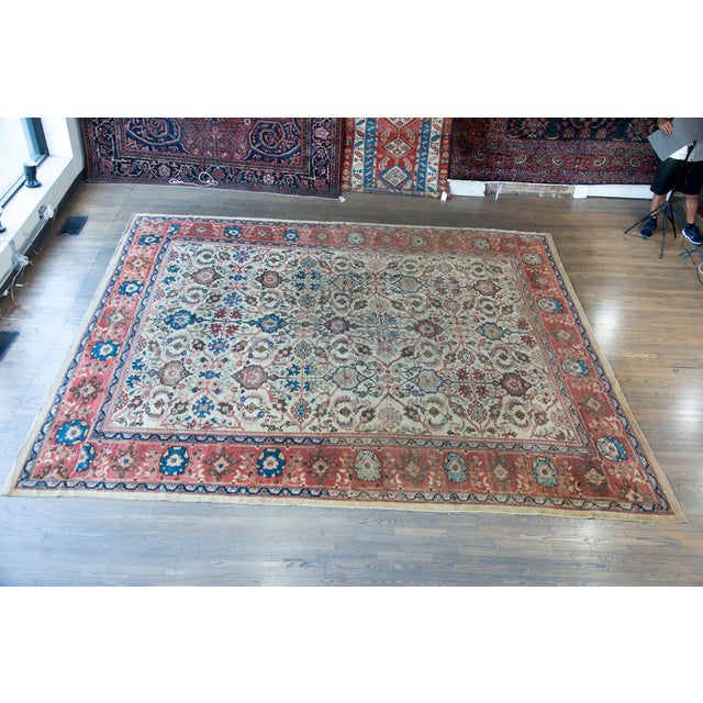 Persian Early 20th Century Persian Sultanabad Rug For Sale - Image 3 of 13
