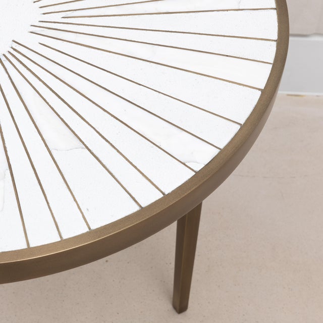 The Sunburst Side Table by R&Y Augousti is a radiant example of refined luxury, featuring a stunning top that combines the...