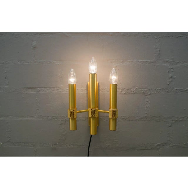 Golden Mid-Century Modern Wall Lamp from Sciolari, 1960s , in None conditions. Designed 1960 to 1969 Up to 250V (Europe/UK...