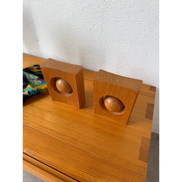 Constructivist Wooden Bookends, 1970s, Set of 2 For Sale - Image 15 of 18